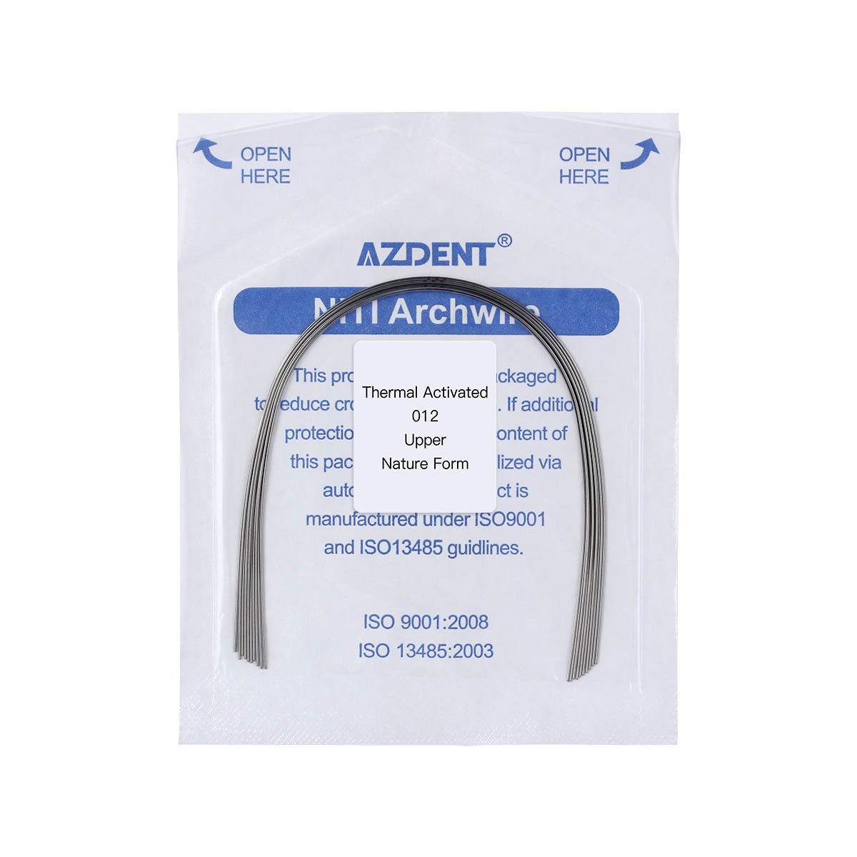 100Pcs AZDENT Dental Orthodontic Thermal Activated Niti Round Arch Wires Natural