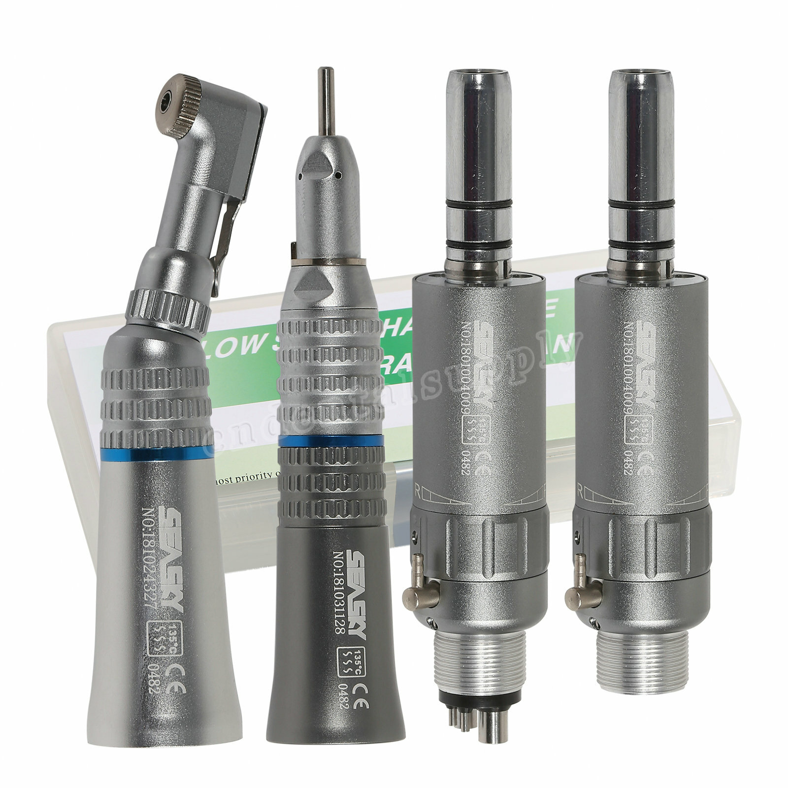 NSK Style Dental Slow Speed Handpiece Straight Contra Angle Air Motor 2/4H Bc