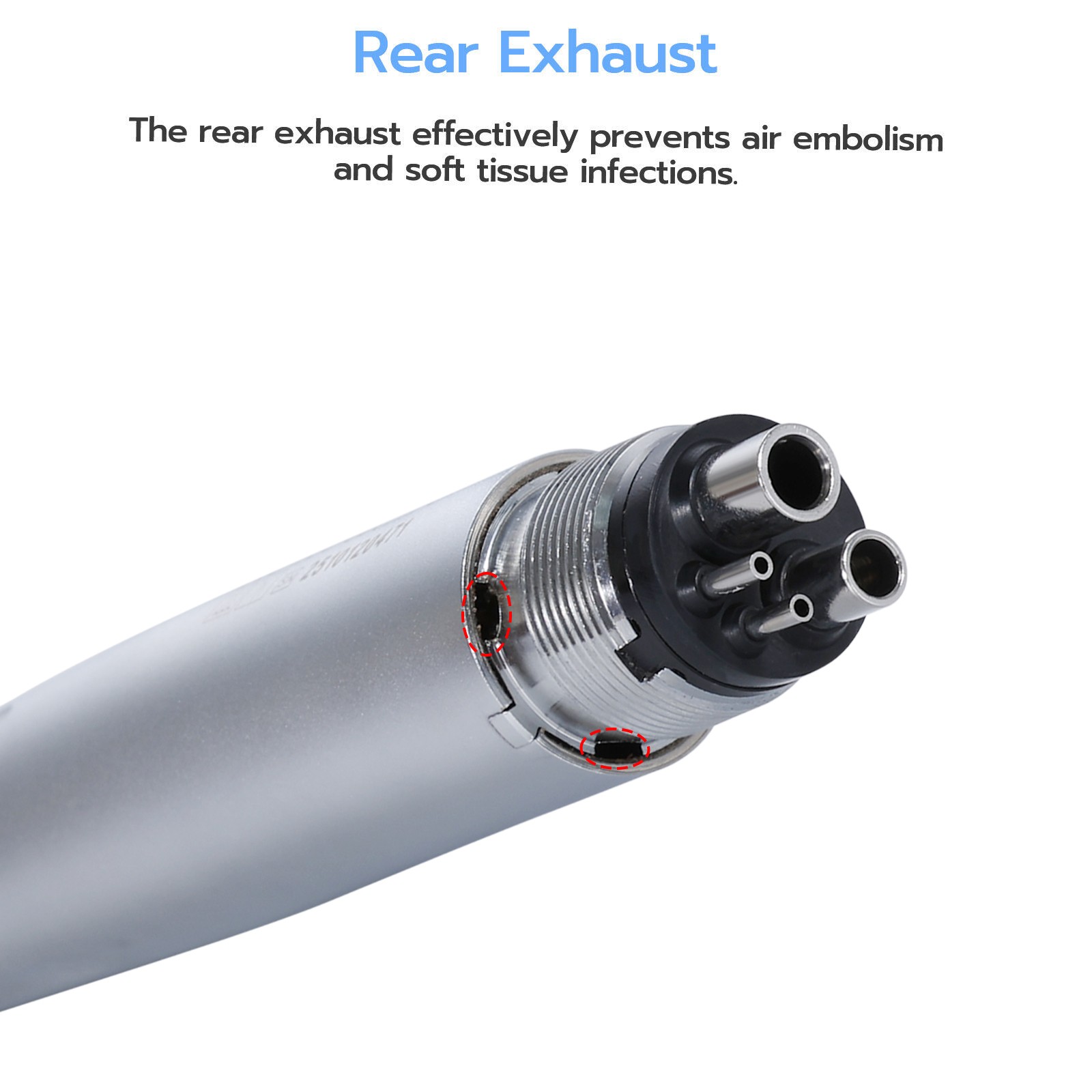 4 Holes Dental Surgical 45 Degree High Speed Handpieces Push Button Single Spray