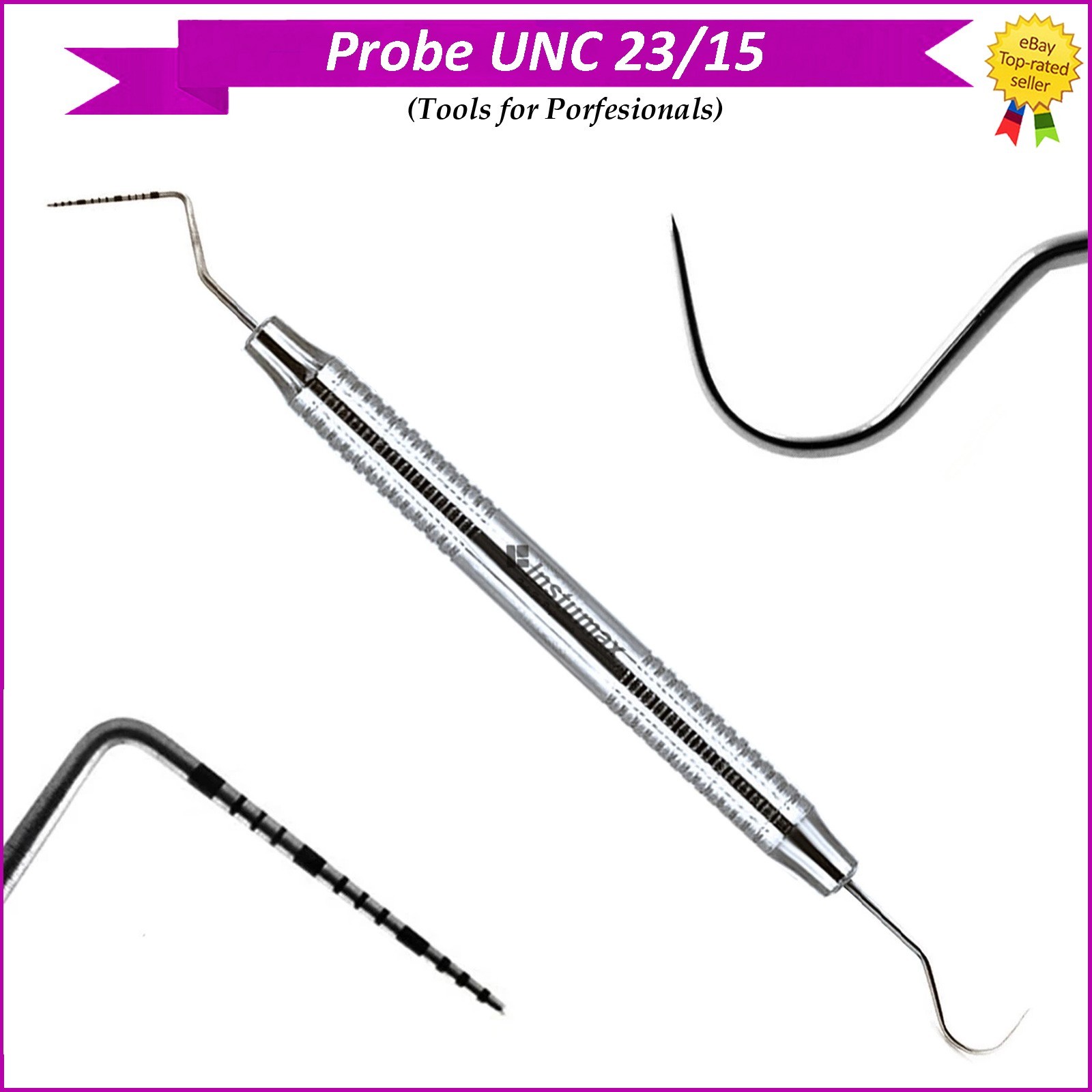 Dental Perio Explorer 23 Probe UNC 15 Color Marking Diagnostic Double Ended Tool