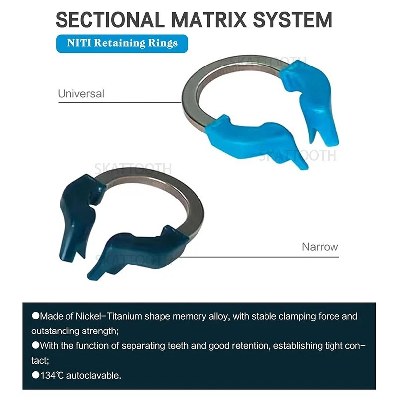 Dental Matrix Bands Ring Palodent V3 Sectional Matrix System Diastema Wedge Kit