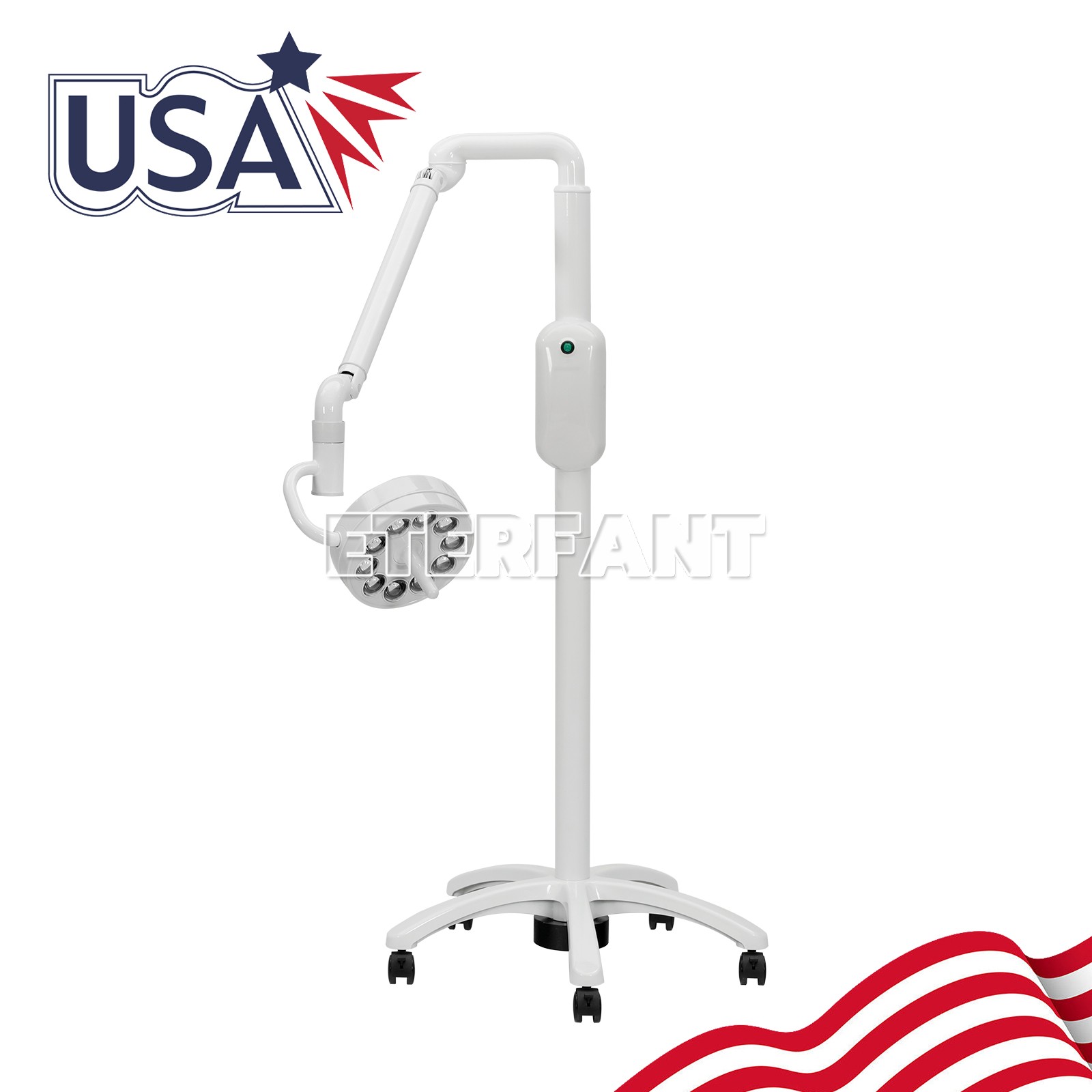 Dental Mobile Stand LED Oral Surgical Light Induction Exam Opertory Lamp 55W US
