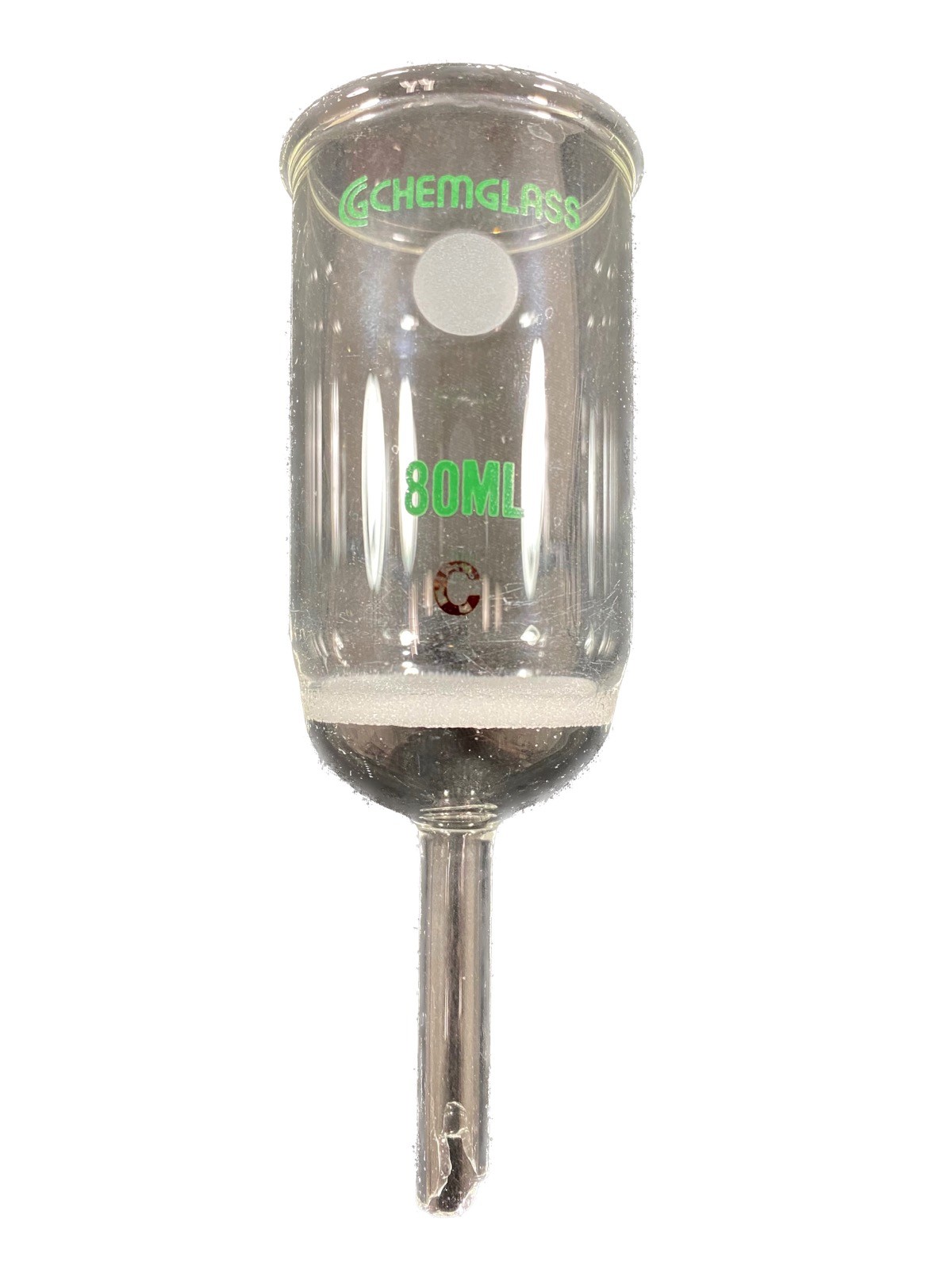 CHEMGLASS Glass 80mL Coarse Frit Buchner Filter Funnel CG-1402-L-01