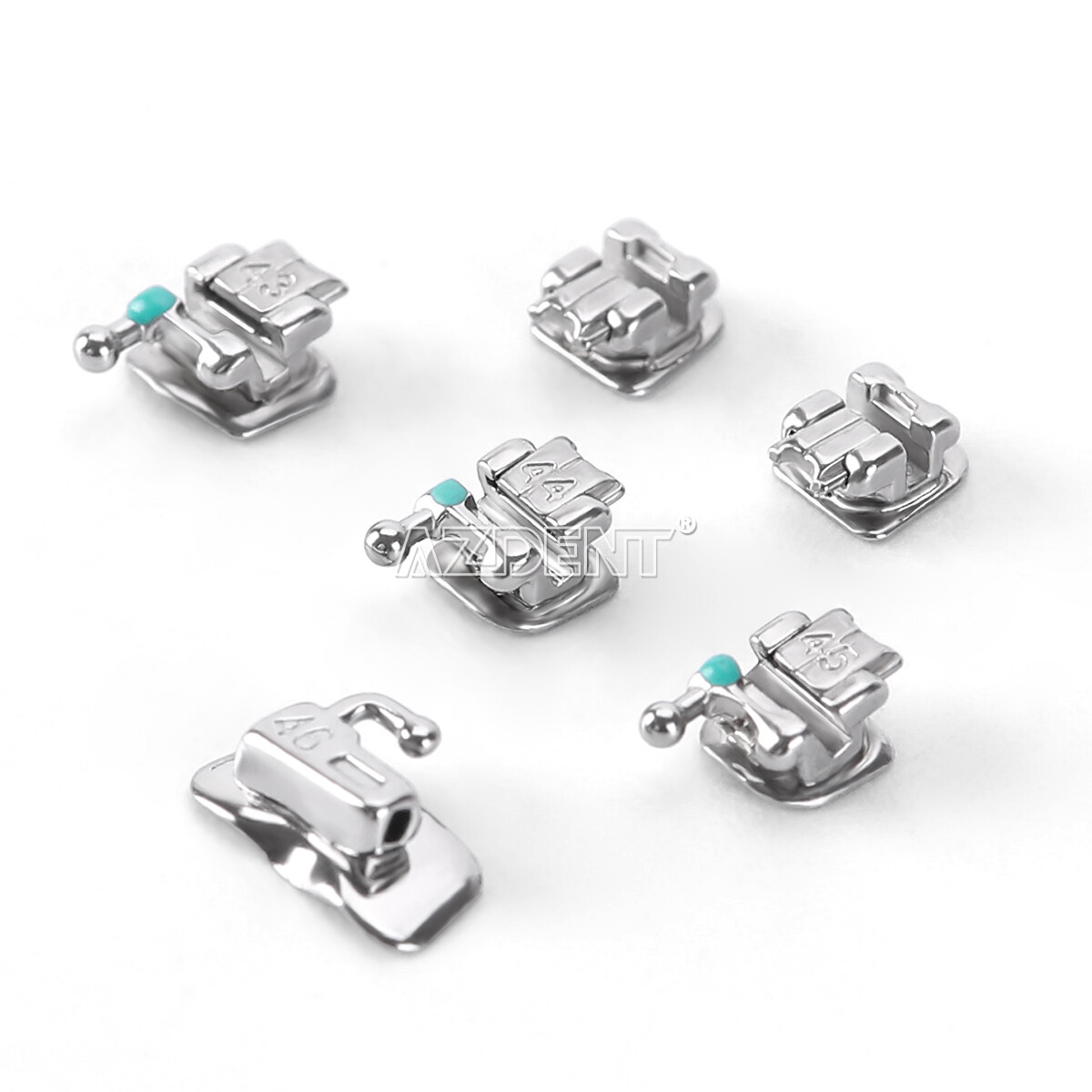 AZDENT Dental Orthodontic Self-Ligating Brackets Braces Roth 022 Hooks 3 4 5