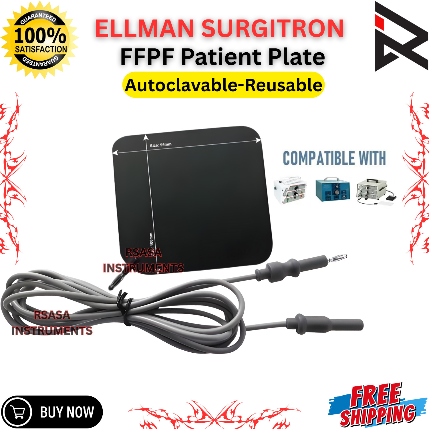 Ellman Surgitron FPPF Patient Plate antenna/ Ellman Surgitron H4 OEM Original CE