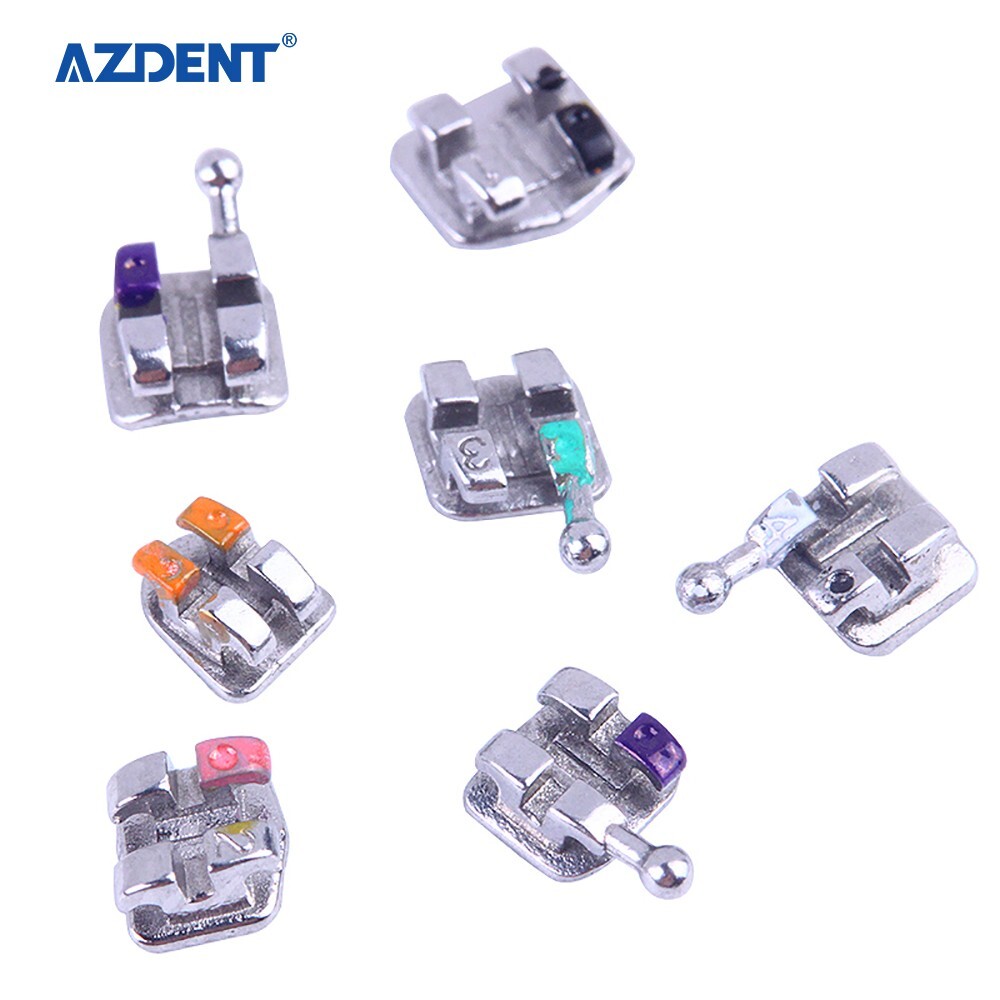 AZDENT Dental Ortho Monoblock Brackets Braces Mini Roth .018 Hooks 3-4-5