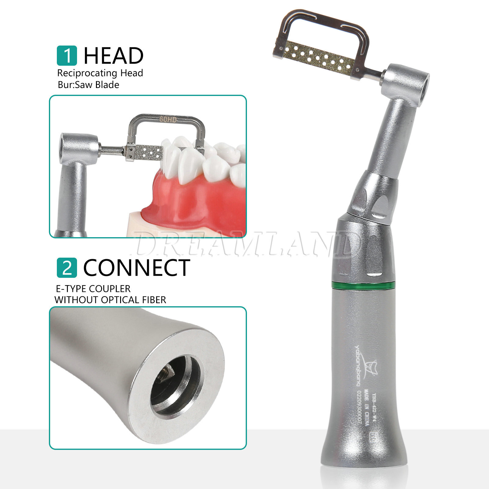 Pro Dental Reduction 4:1 Interproximal Stripping Contra Angle Handpiece IPR Kit