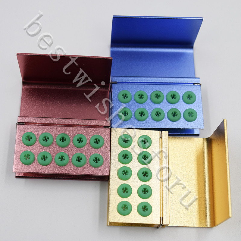 Dental Clinic Speed Carbide Burs FG RA Latch Type With 10 Silicon Block Holder