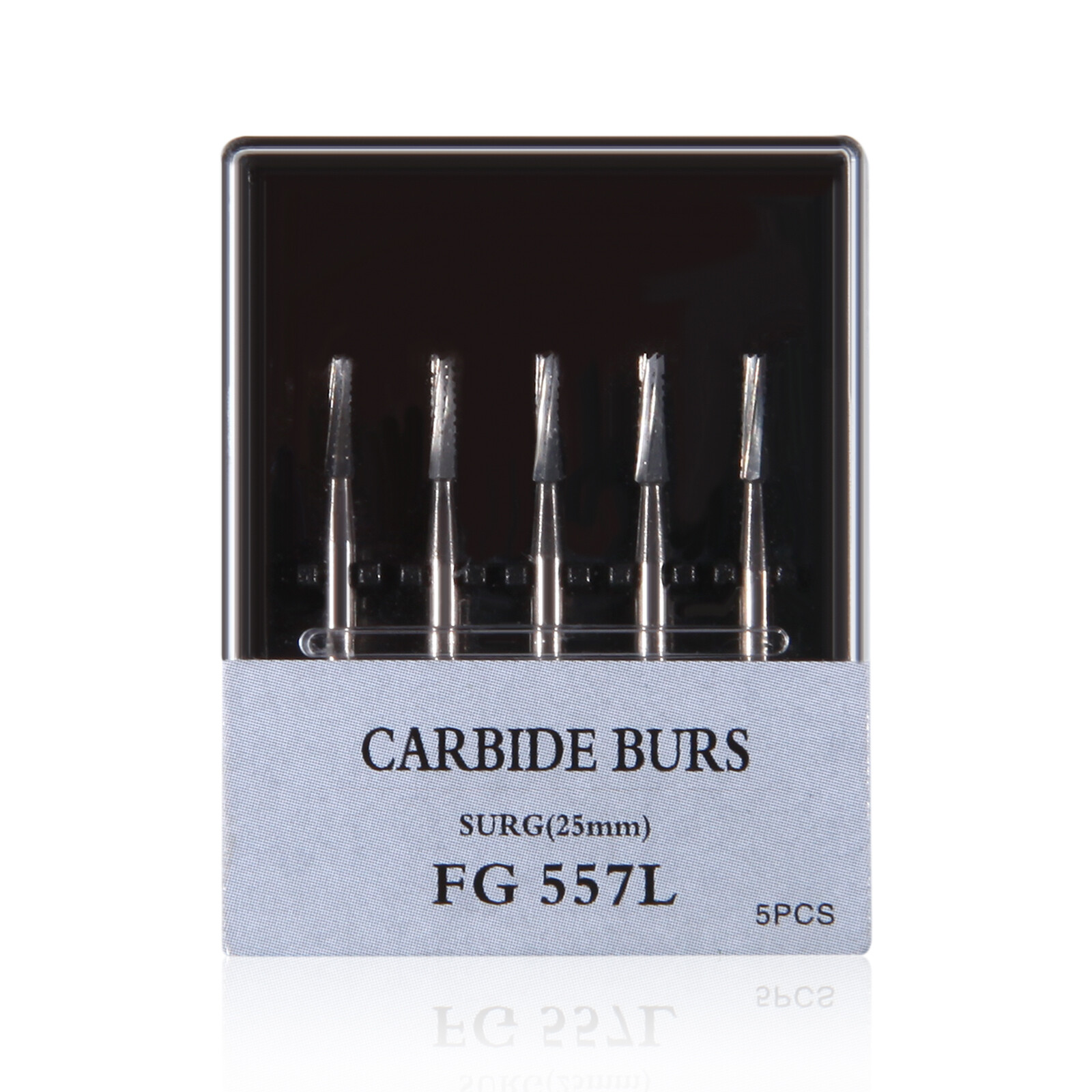 5PCS Dental Carbide Surgical Burs FG 557L SURG 25mm Bur for High Speed Handpiece
