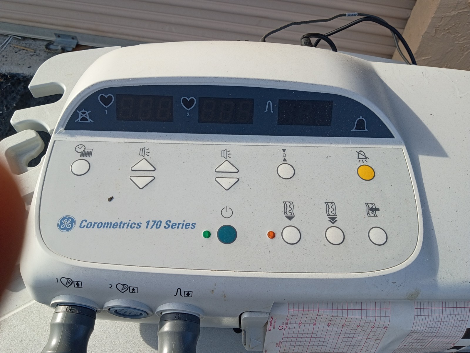 GE Corometrics 170 Series Fetal Monitor FHR UC Digital Cart Mounted Printer