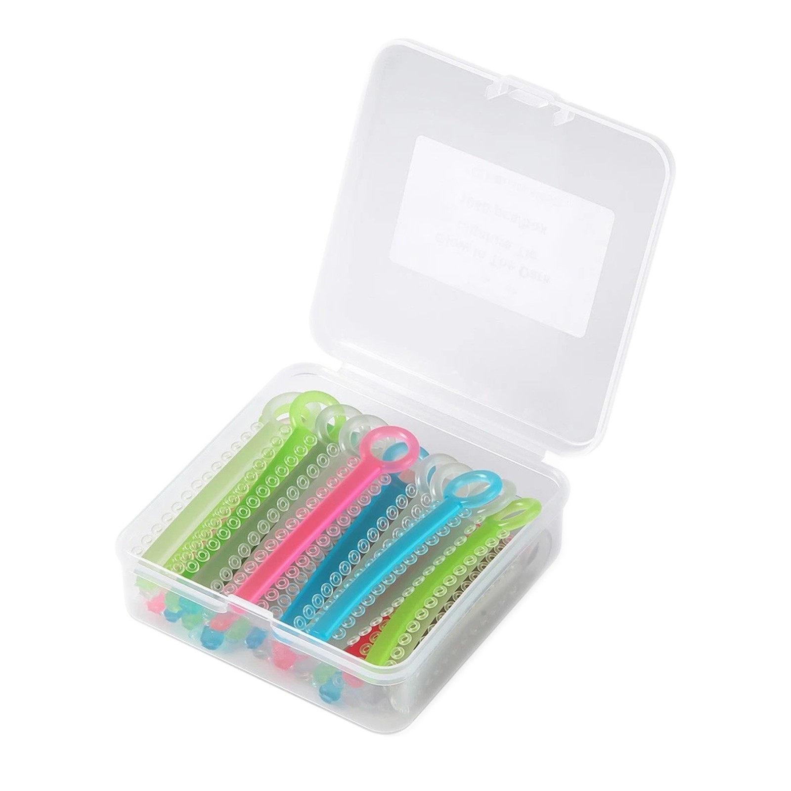 Dental Ortho Ligature Ties Glow in Dark Braces Elastic Rubber Bands Mixed Color