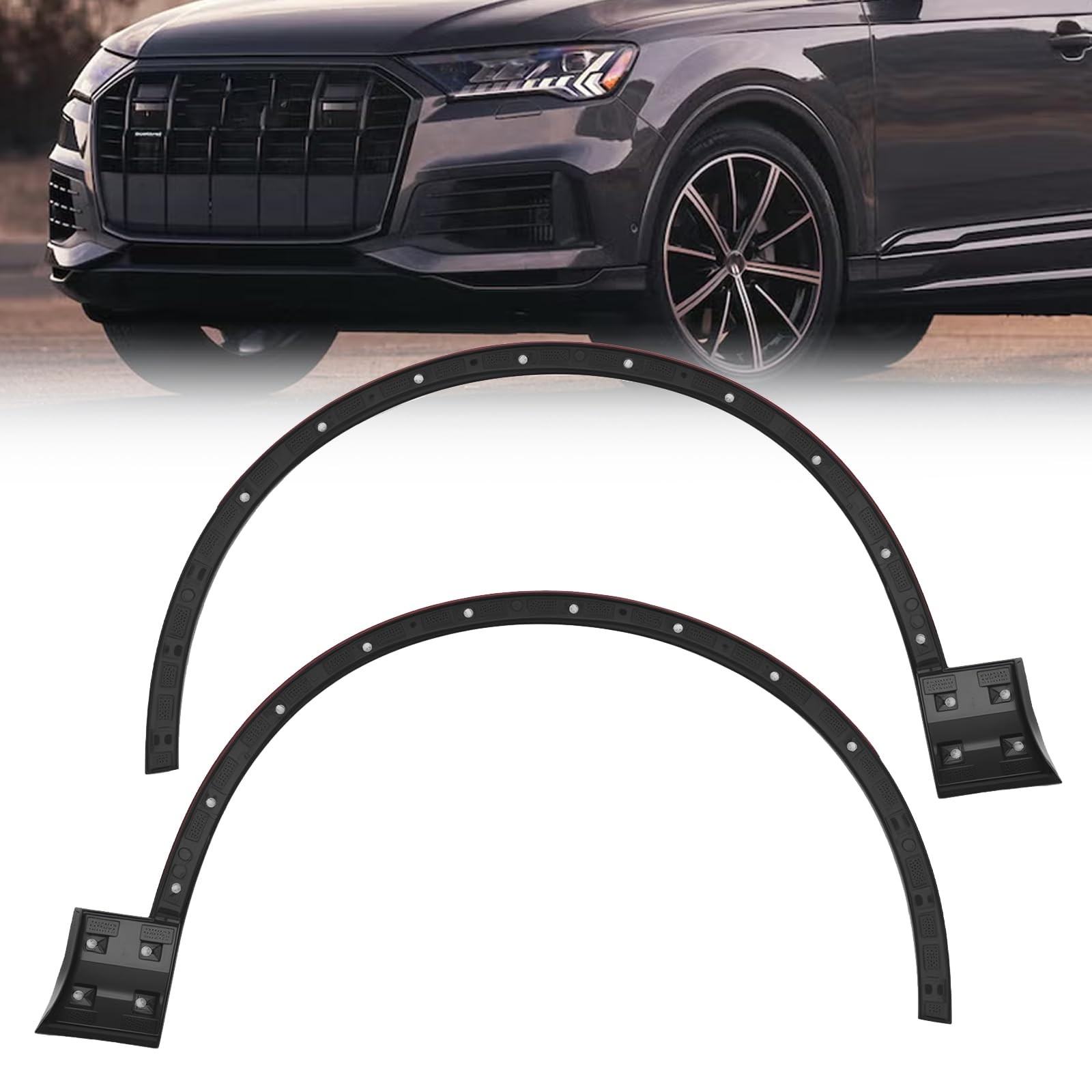 Front Fender Trims for 2020-2024 Audi Q7 SQ7 Black Direct Replacement 4M0853718