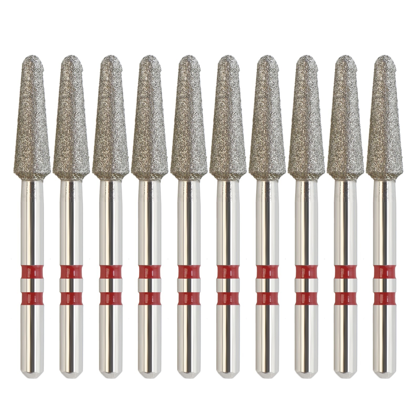 Zirconia Diamond Burs Friction Grip Egg Football Ball Round End Taper Cylinder
