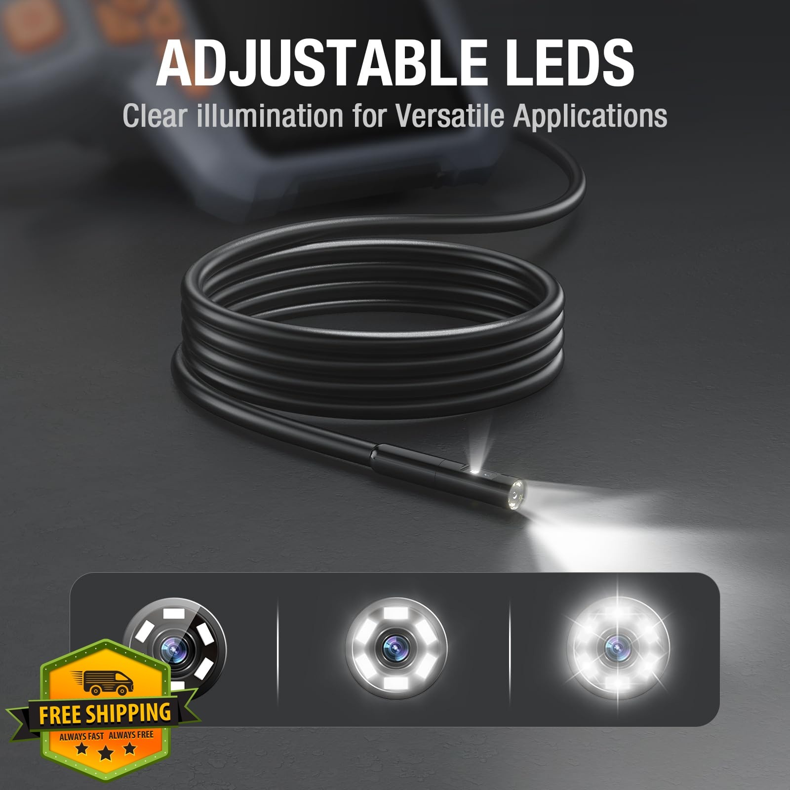 Teslong 3.3FT endoscope camera, dual lens