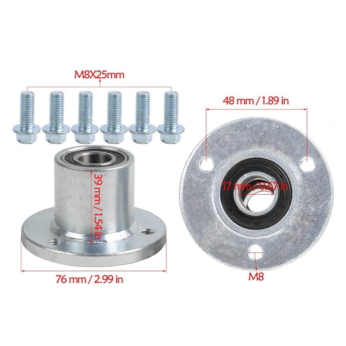 29 Go Kart Rear Axle Kit 6 4.10-6 Wheels Spindles Brake Steering Gear 3Stud Hubs