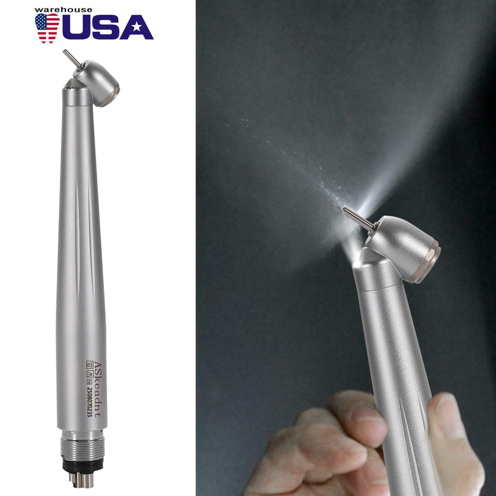 Dental LED Curing Light Lamp Wireless Cordless Resin Cure Lamp 5W 2000MW USPS