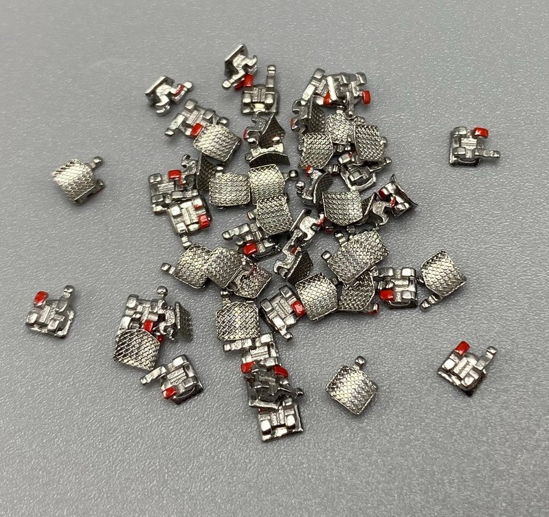 100PCS Dental Orthodontic Brackets Metal Braces Mini Roth Slot 022 345 hooks