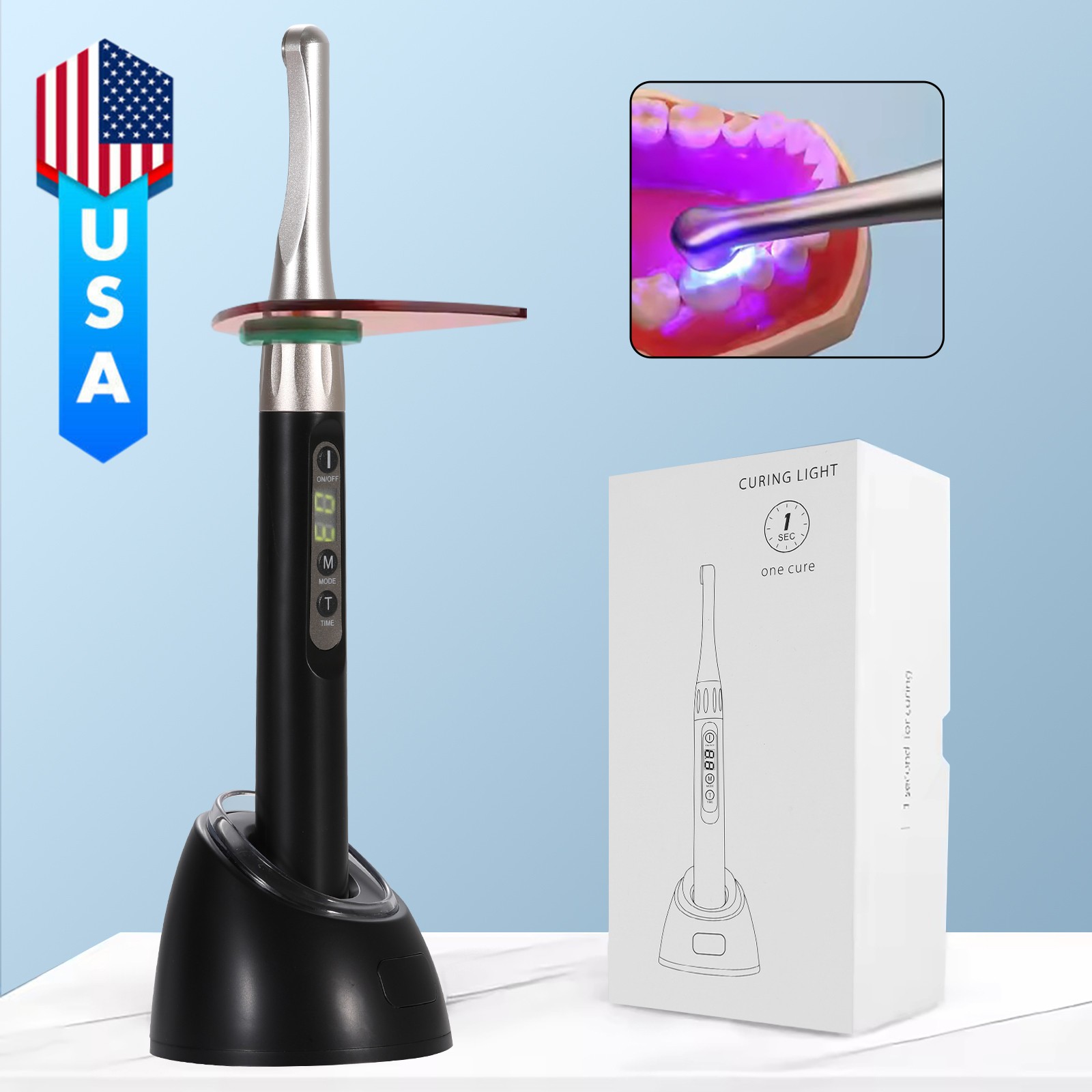 i LED II Dental lampara led de fotocurado cura 2500mw/cm²/2000mw 1S Curing Light