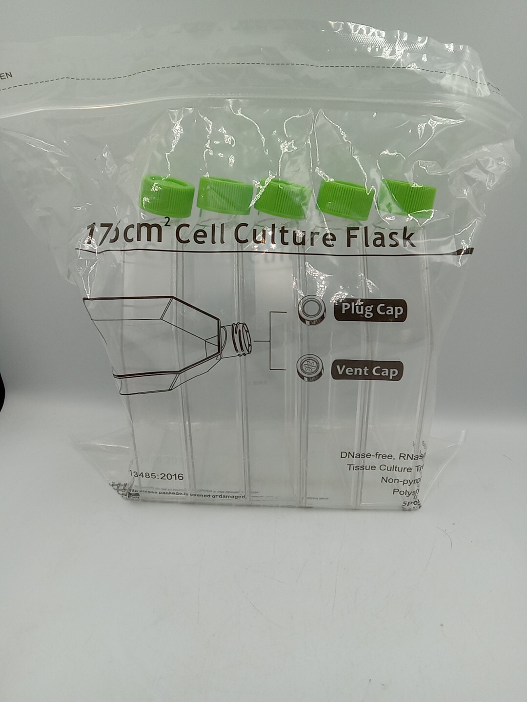 Cell Culture Flask with Filter Cap (175 cm2) 5 pack…..CP