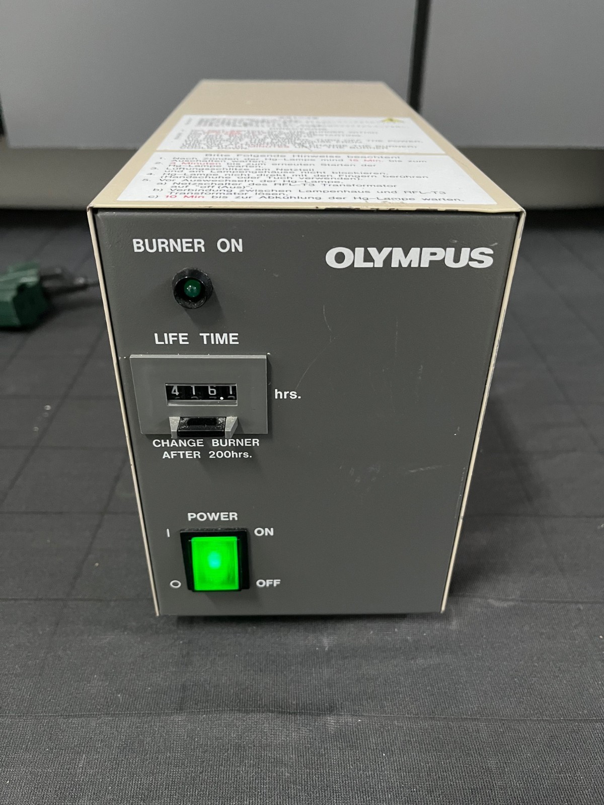 Olympus BH2-RFL-T3 100W High Pressure Mercury Burner Power Supply Fluorescence