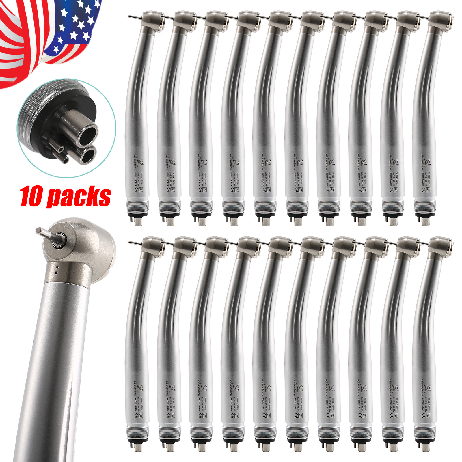 1-100 NSK Style PANA Dental High Speed Handpiece Torque 4 Hole Midwest F2