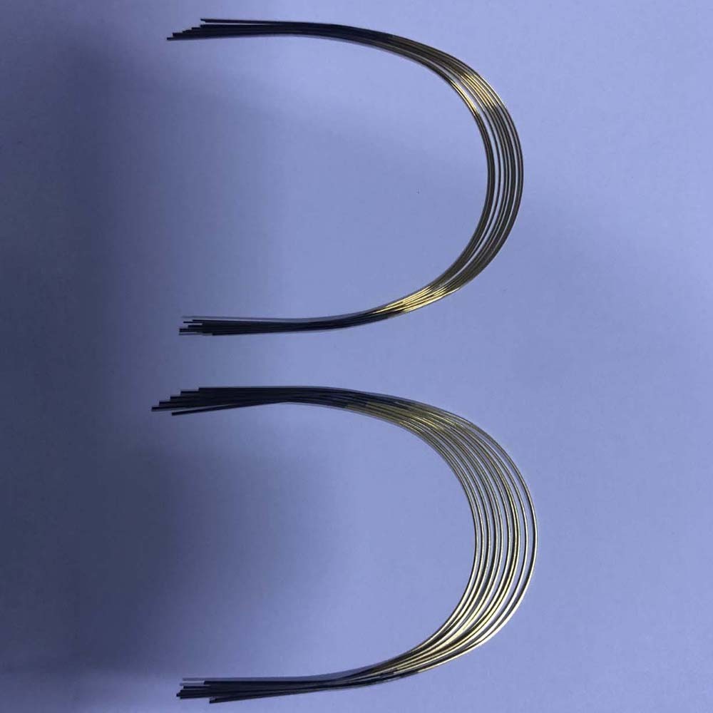 5×Orthodontic 24K Gold Coated Super Elastic Ni-Ti Rectangular Wire All Sizes