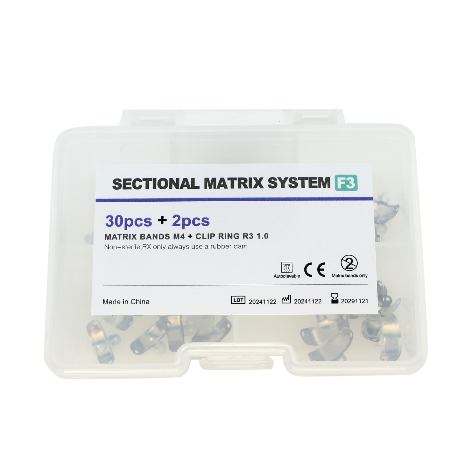 Dental Sectional Matrix System Bands Retaining Rings Wedges Forceps Palodent V3