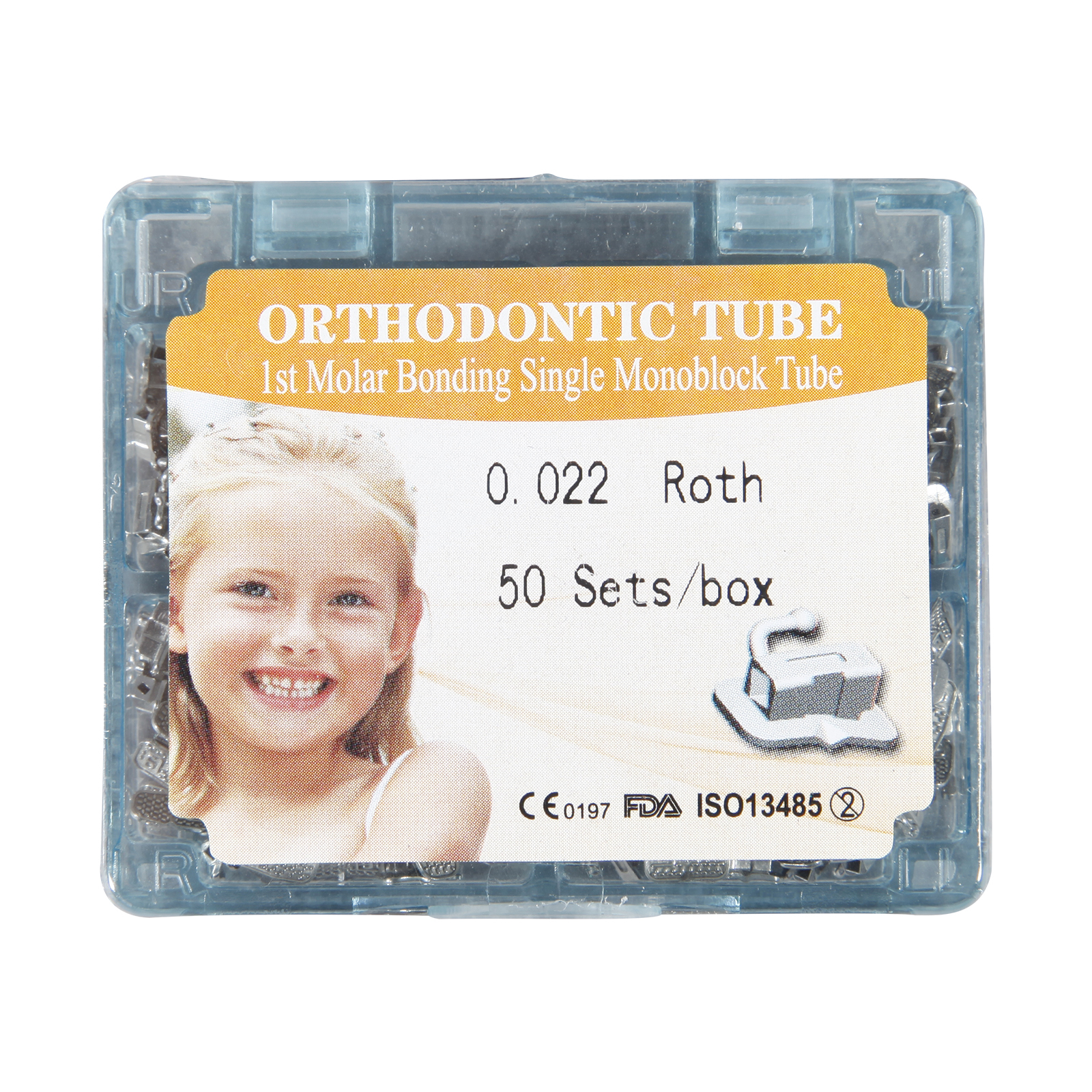 50 Sets Dental Single 1st Molar Buccal Tube Roth 022 NonConvertible Monolock xhb