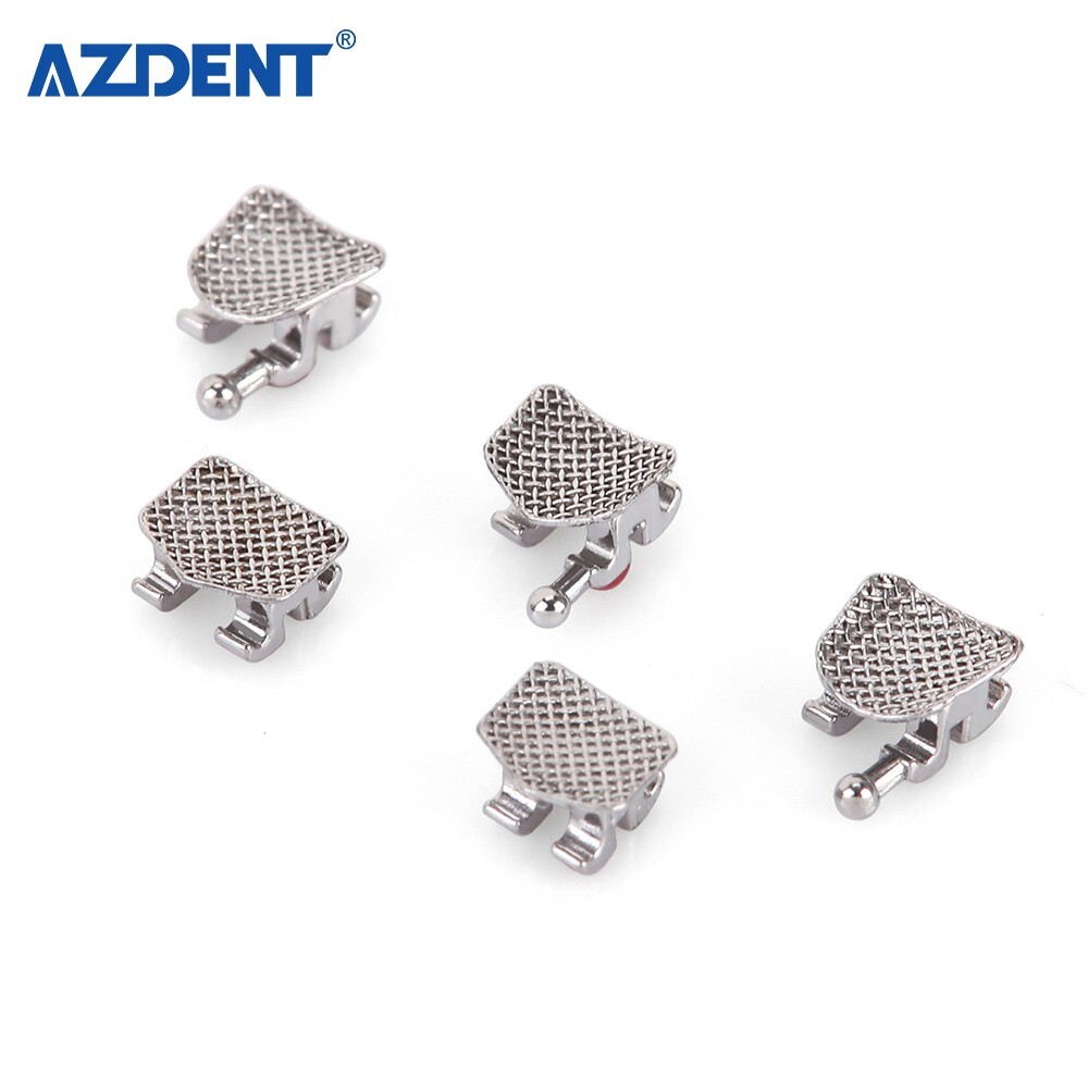 10 Kits AZDENT Dental Orthodontic Metal Bracket Braces Mini Roth .018 Hooks 345