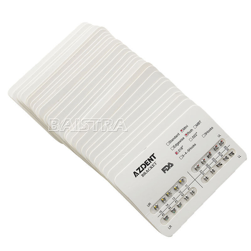 AZDENT Dental Orthodontic Brackets Brace Mini Standard Edgewise Roth MBT 018 022