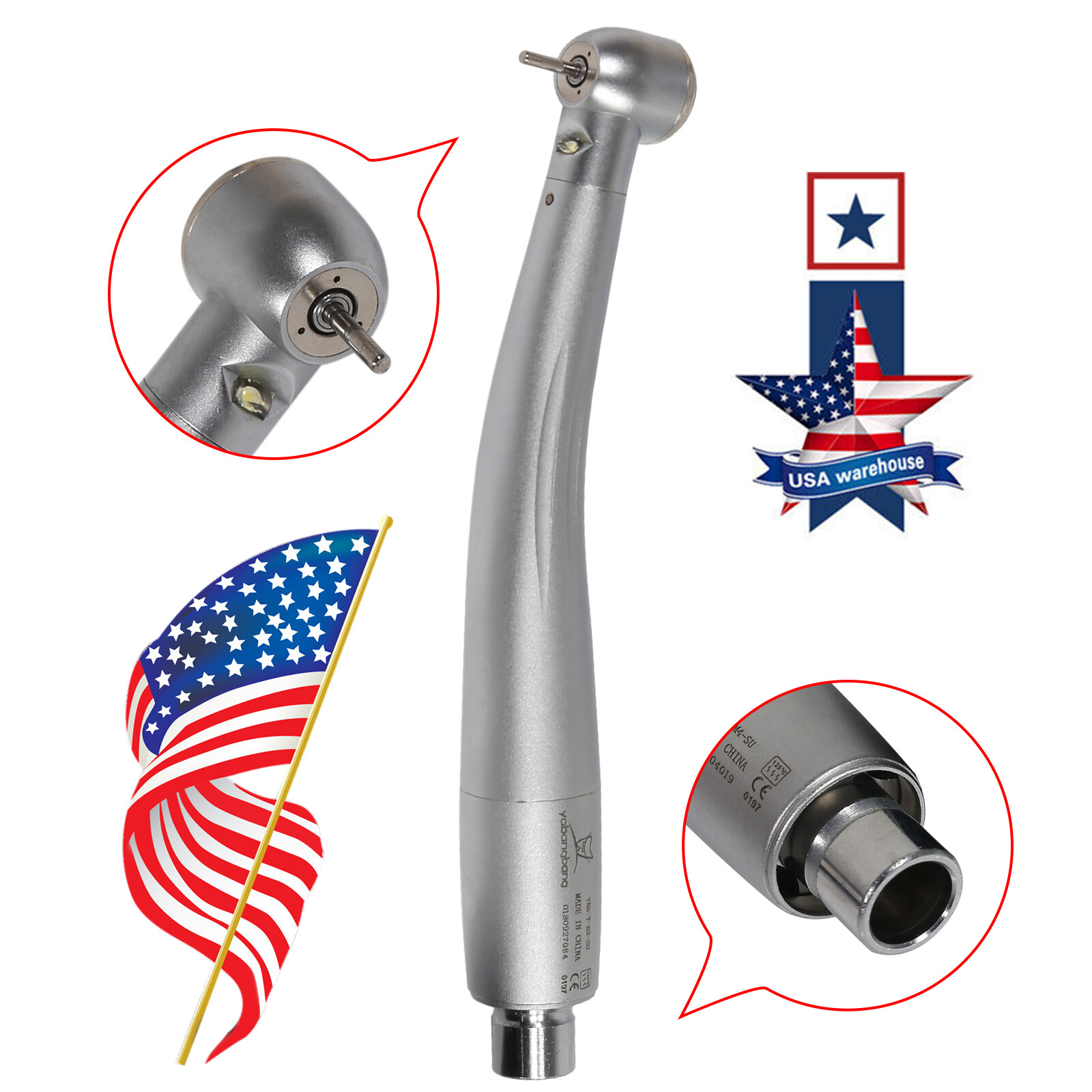 Large Torque Dental High Speed Handpiece LED E-genaerator For NSK Coupler 2/4H