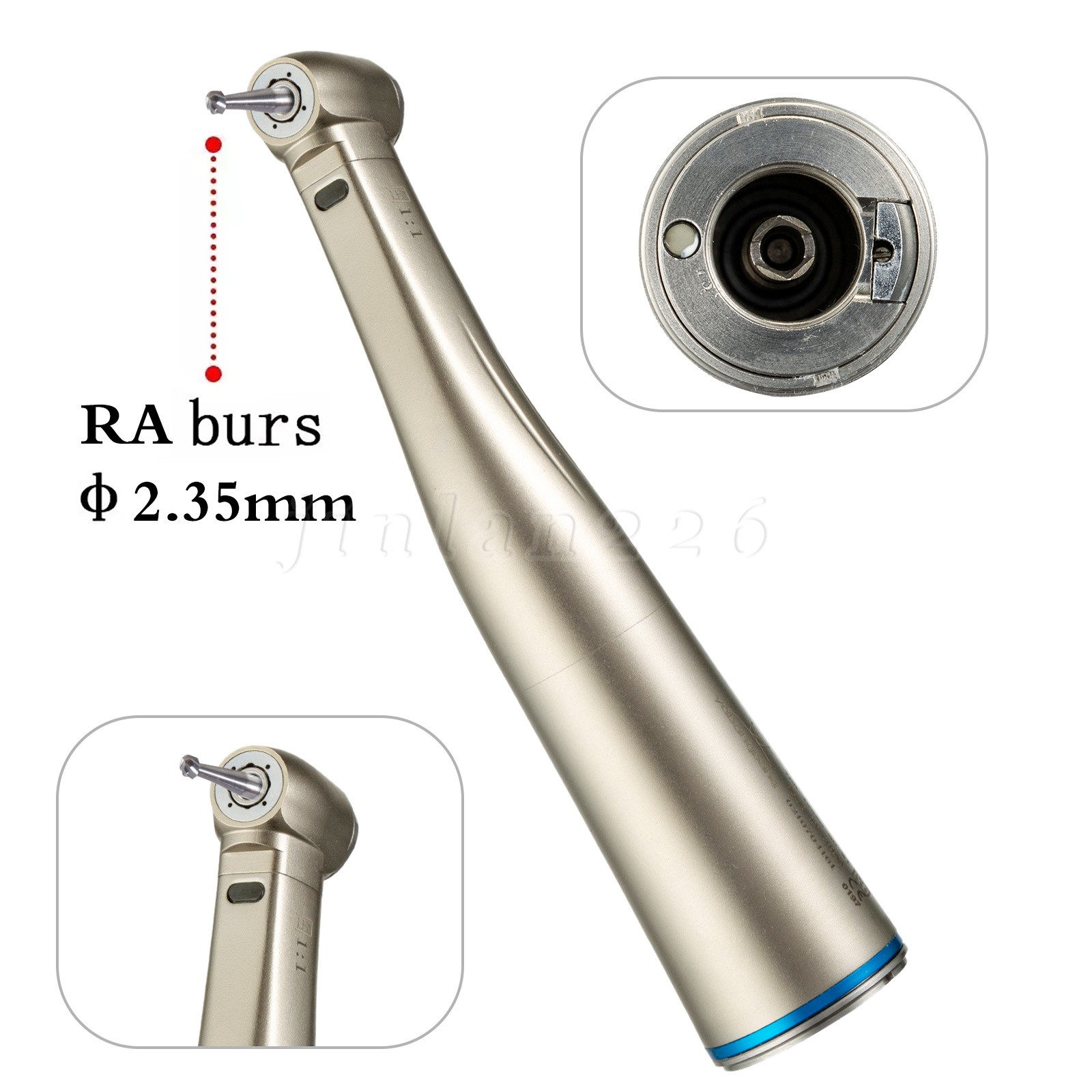 Dental 1:5 1:1 Fiber Optic LED Contra Angle Electric Handpiece Fit KaVo NSK COXO