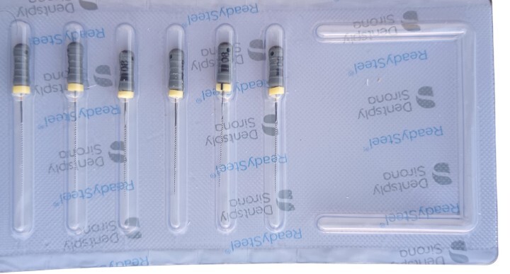 Dentsply Sirona READY STEEL K-Files 25mm/31mm, All Sizes 6 Files/pack