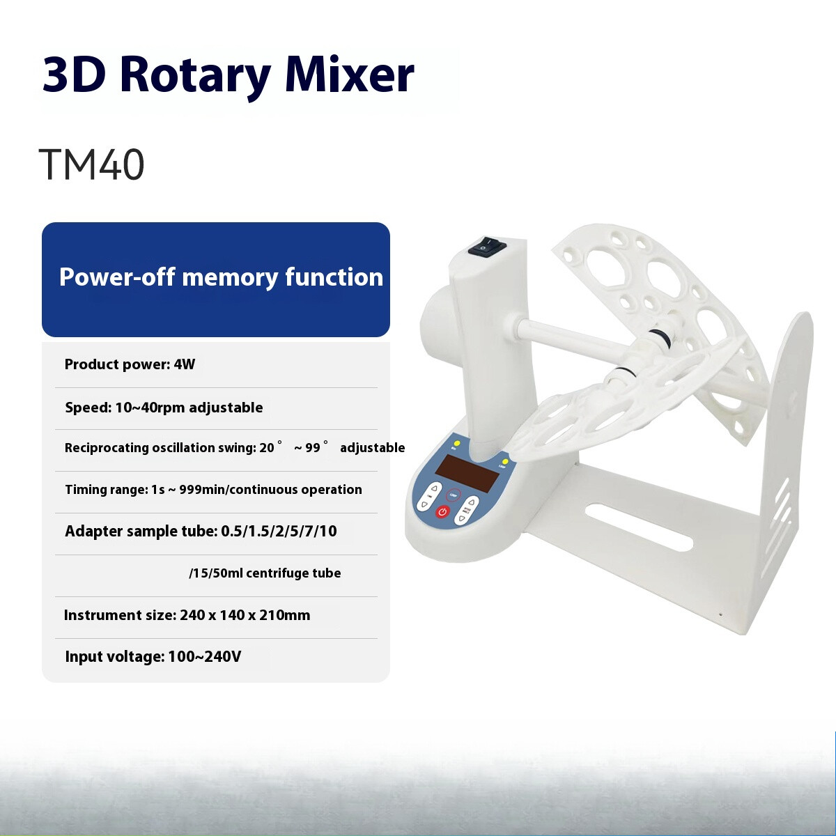 Laboratory Equipment Continuous/Timed Operation 10-40rpm Lab Multitube Roller