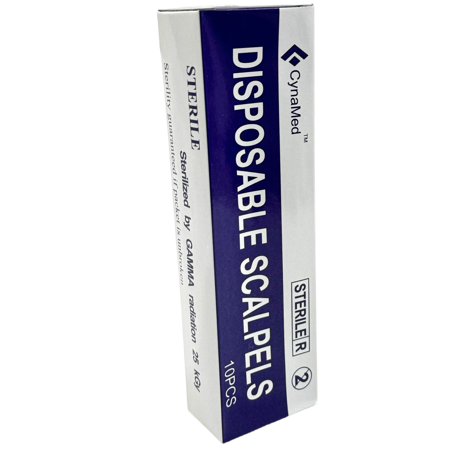 Box of 10 Plastic Disposable Scalpel #12B Podiatry, Dermaplaning Sterile Scalpel