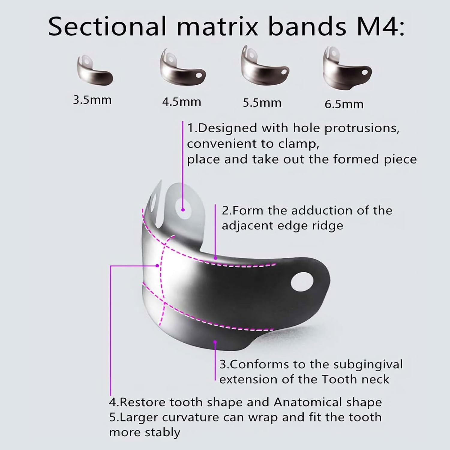 Dental Matrix Bands Ring Sectional Matrice Clamp Fit Garrison Palodent V3 System