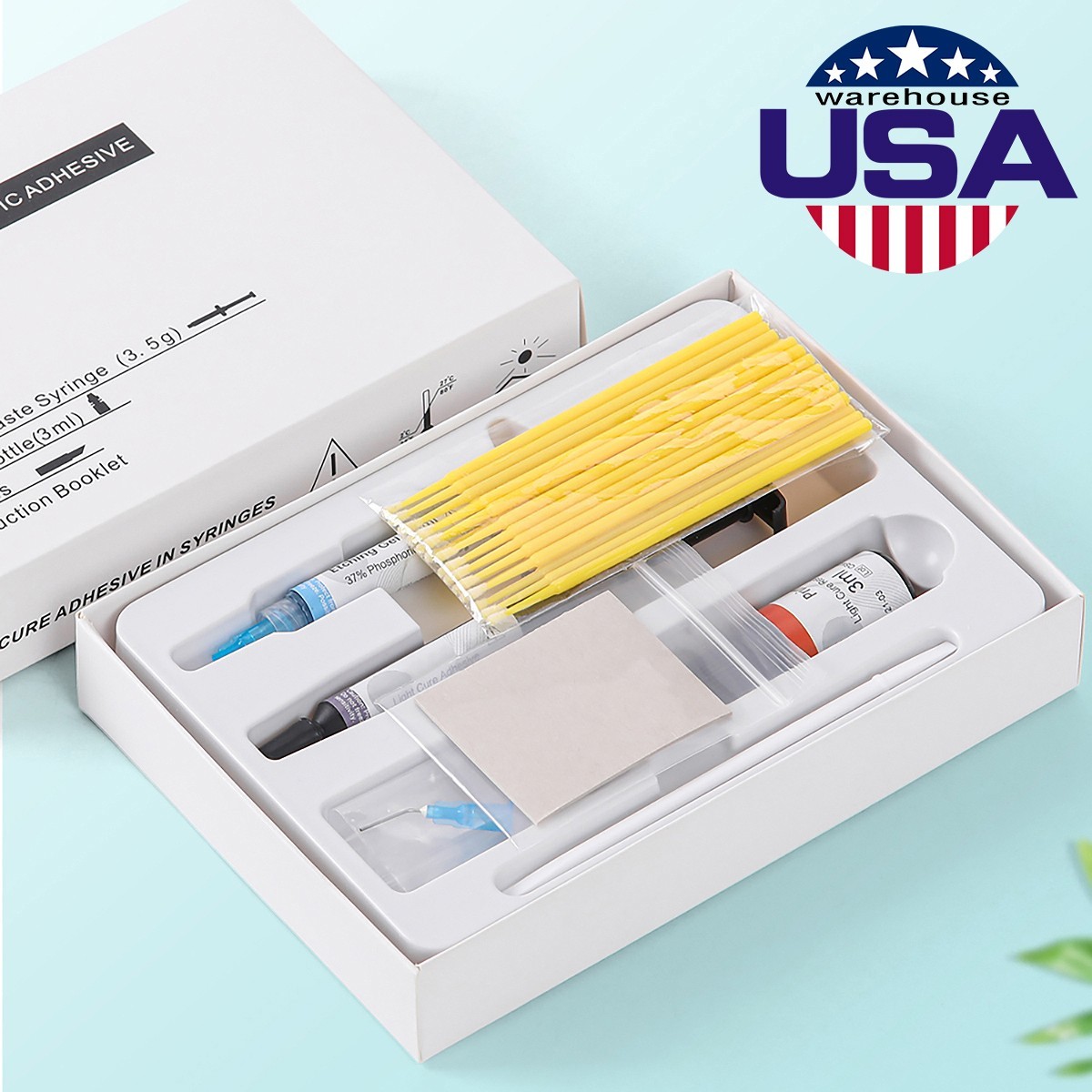 Dental Orthodontic Light cure adhesive kit Resin For bonding Bracket Braces