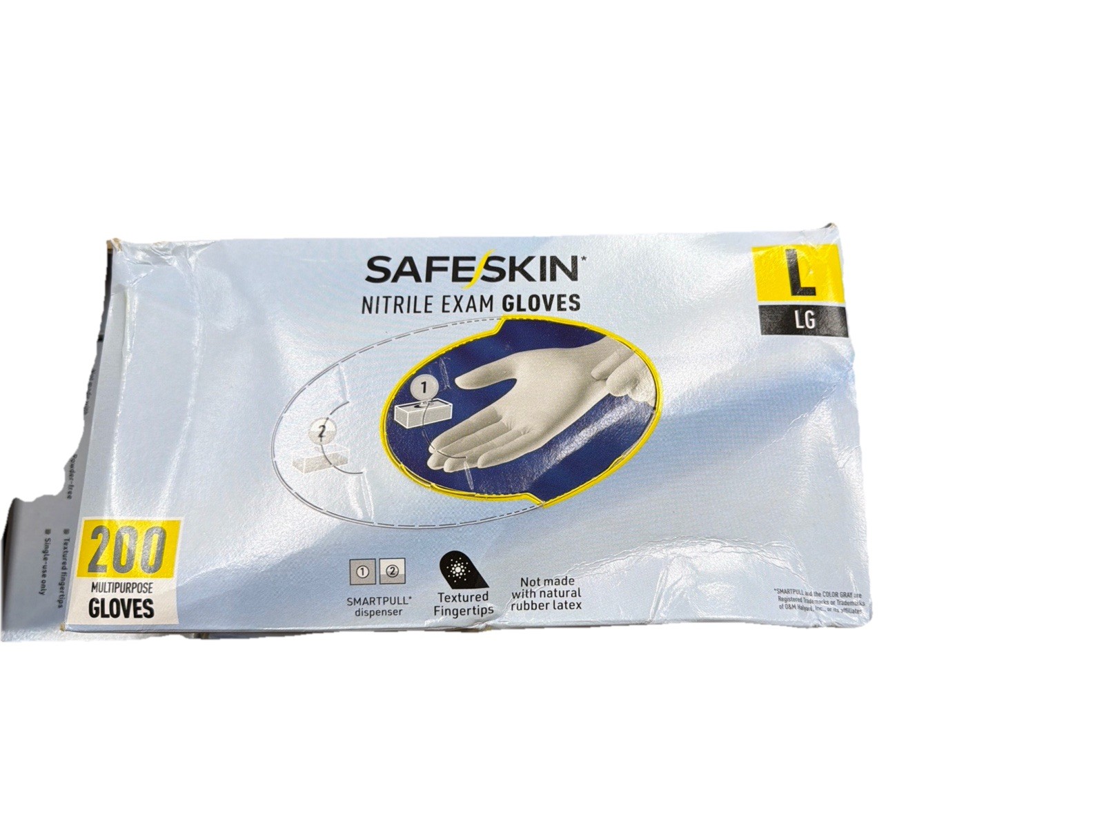 10 SAFESKIN Nitrile Exam Gloves Disposable Powder-Free Gloves Multipurpose Large
