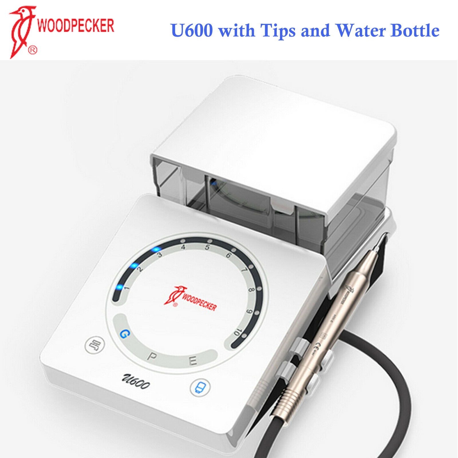 Original Woodpecker Dental U600 Ultrasonic Piezo Scaler with Water Bottle HW-6