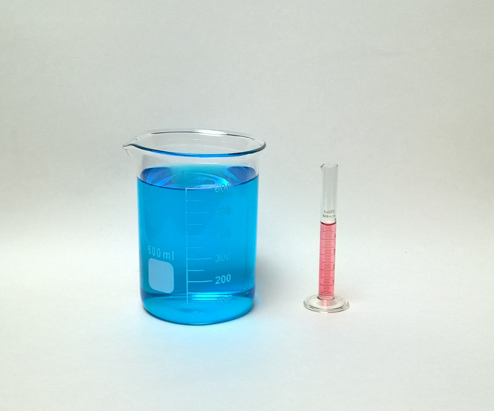 Beaker 600mL Cylinder 5mL set Borosilicate Glass Lab Glass griffin New