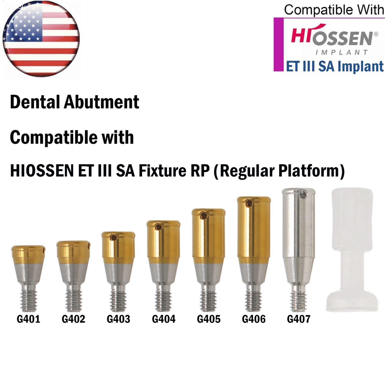 US Dental Locator Abutment for Hiossen ET III SA Fixture Mini/Regular Platform
