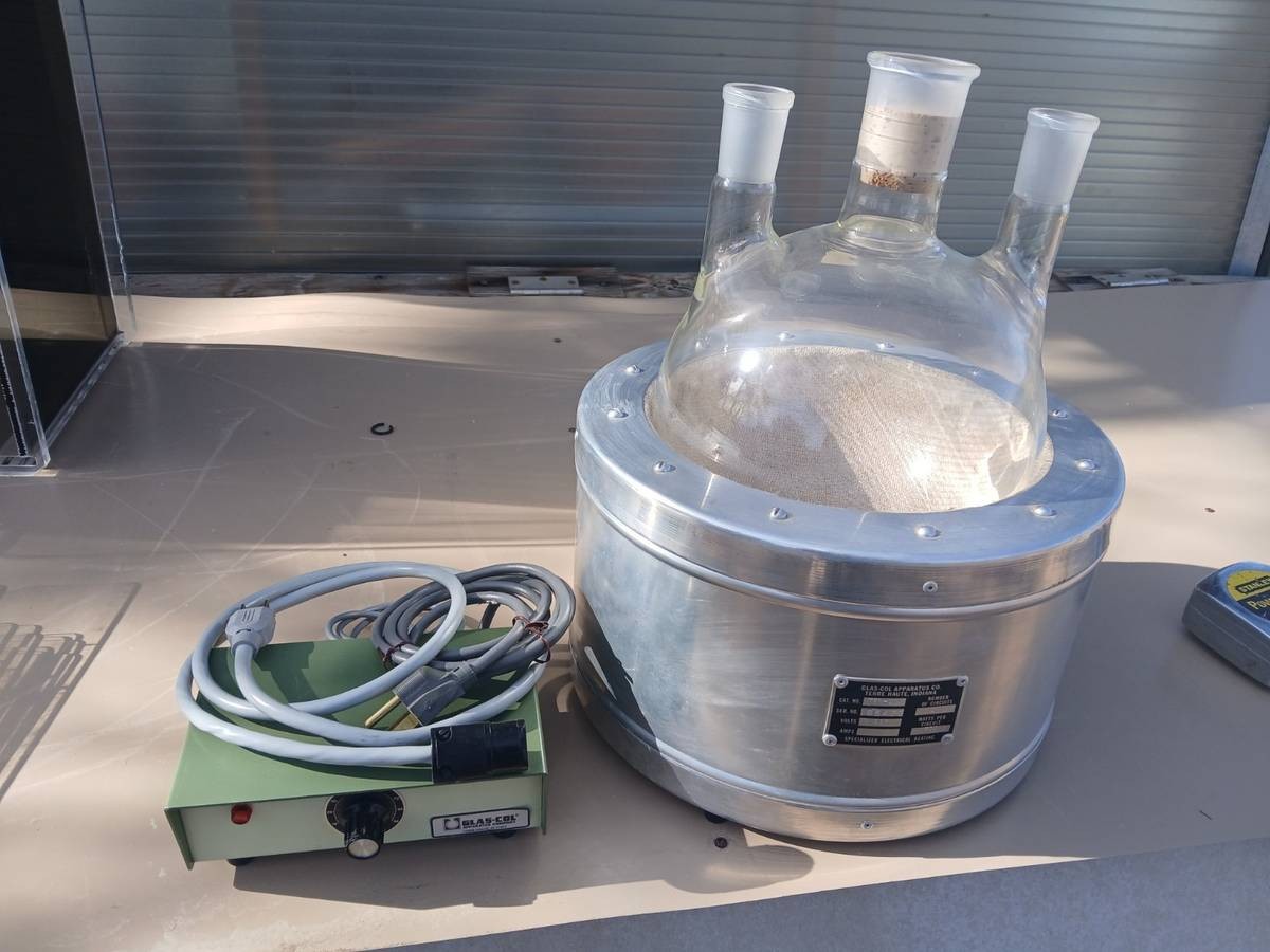 GLAS-COL 5L 5 Liter Heating & Stirring Mantle TEM-114, missing power cable, exce