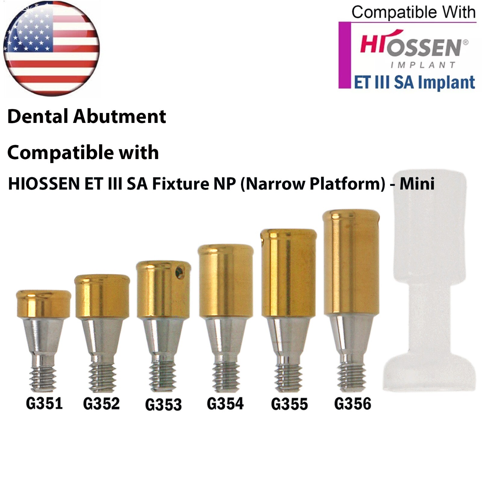 US Dental Locator Abutment for Hiossen ET III SA Fixture Mini/Regular Platform