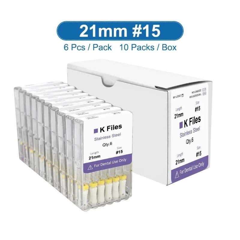 Dental Endo Files Hand Use K/H/R File 21/25/28/31mm Stainless Steel Endo Files