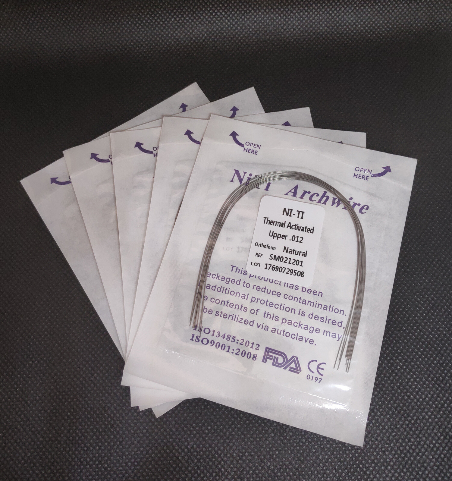 Dental Orthodontic Thermal Activated Niti Wires Round Arch Wires Natural Form