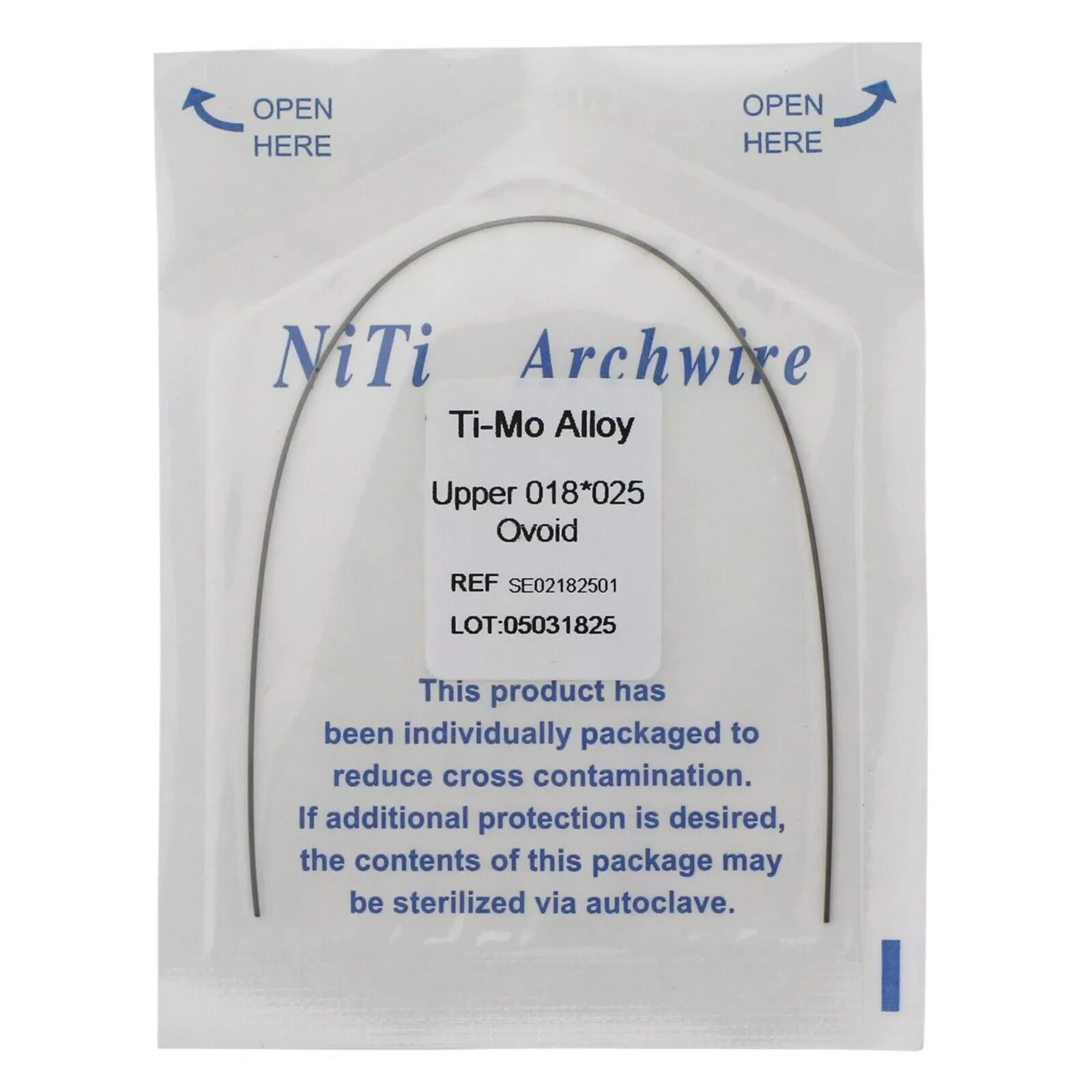 10 Packs Orthodontic Dental Rectangular Titanium Alloy Arch Wire Natural/Ovoid