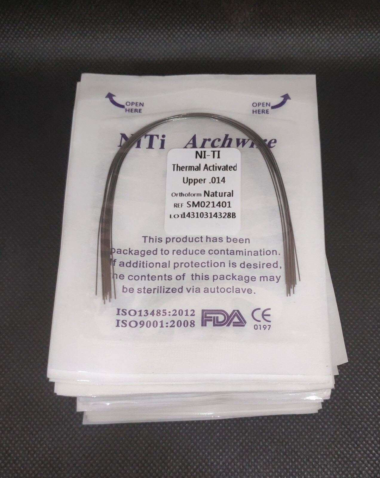 Dental Orthodontic Thermal Activated Niti Wires Round Arch Wires Natural Form