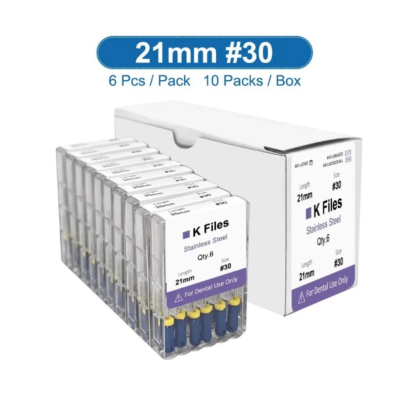 Dental Endo Files Hand Use R File 21/25/28/31mm Stainless Steel Root Canal Files