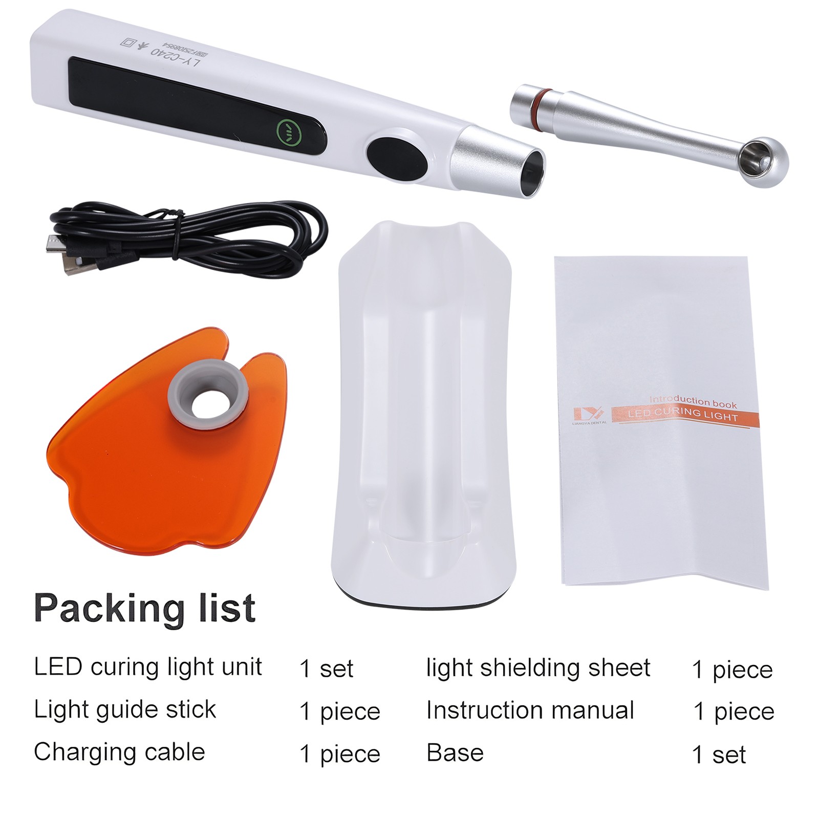 Dental Wireless Cordless LED Cure Curing Light Lamp 2400mw 5W Tool Resin Cure 1S