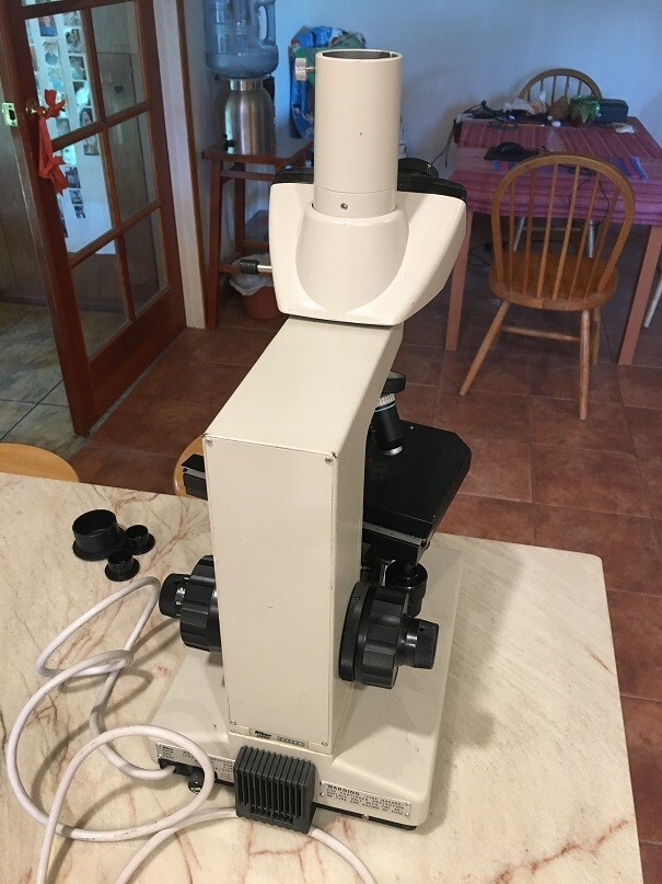 Nikon Labophot Microscope WITH 4 NIKON OBJECTIVES. Note WITHOUT EYEPIECES